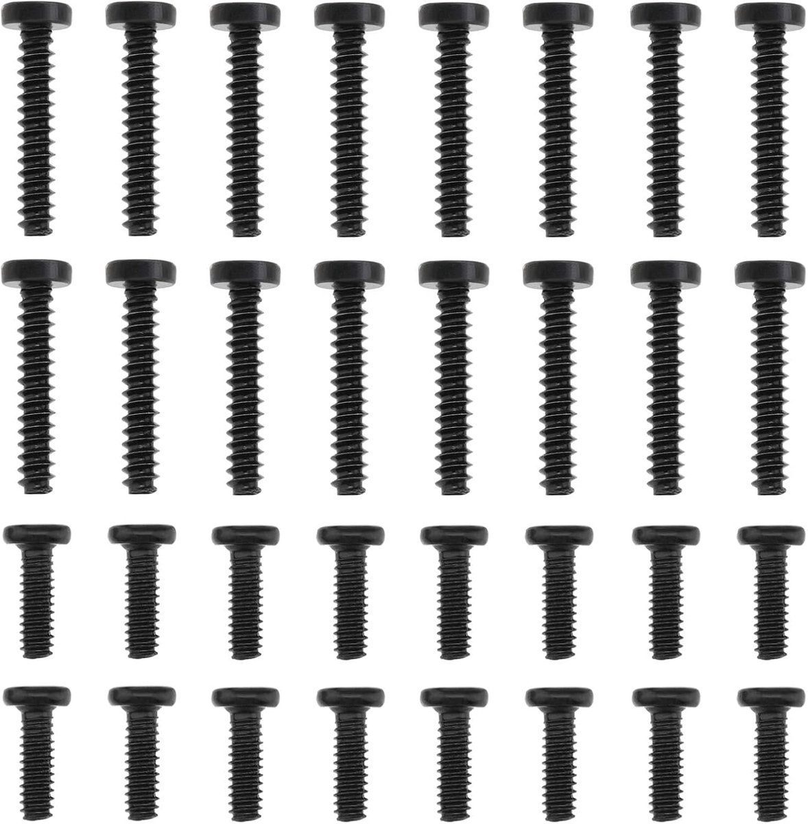 32 stuks vervangende schroeven set set met lange schroeven korte schroeven achterplaat vervangende schroeven voor volledige shell vervanging compatibel met stoomdek zwart
