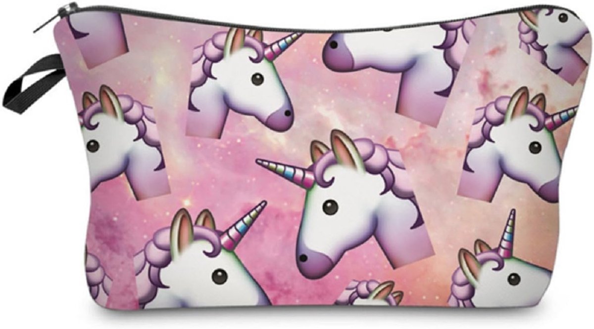 toilettas, make-uptas, make-uptas, toilettas, waterafstotend, originele printmotieven voor reizen, vakantie en dagelijks gebruik, paars (Unicorn Universe), Unisize, Toilettas