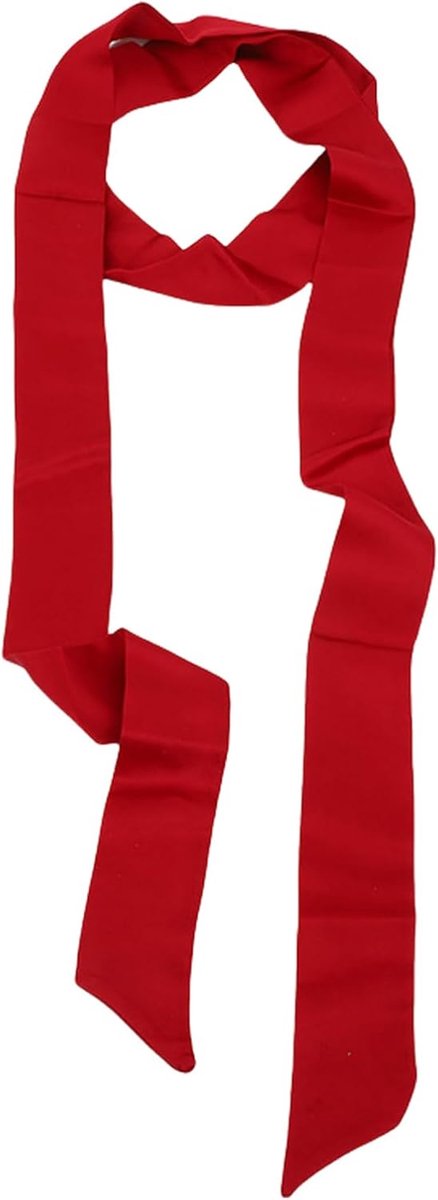 Satijnen riem voor dames, 4,5 cm x 195 cm, dunne sjaal, jurk, tailleband, hoed, accessoires, rood, 1