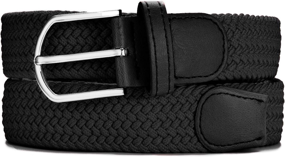 stoffen riem - rekbare stretch riem voor mannen & vrouwen 3,2 cm breed elastiek 90-120 cm lang