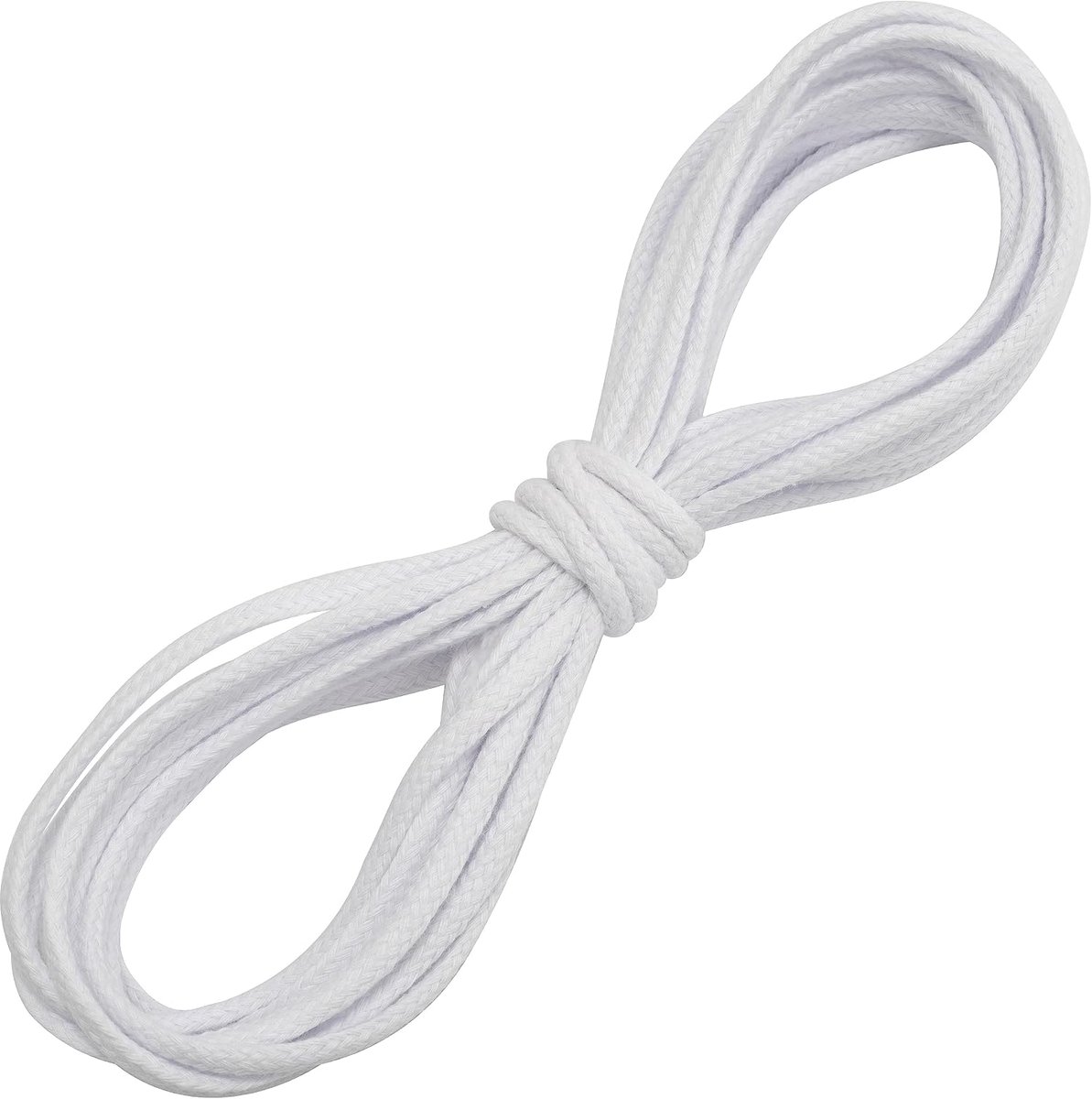 - C67823 - decoratief koord 5 meter x 5 mm - van katoen - kleur wit