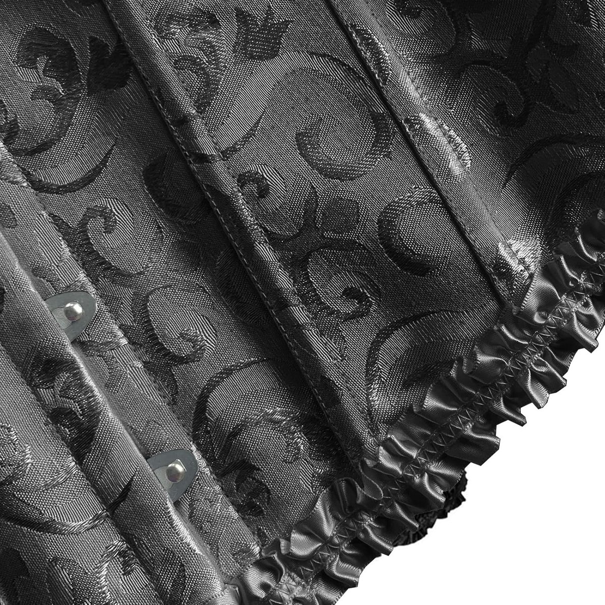 buikweg, volledige borst, satijnen top, korset met shaper corsage
