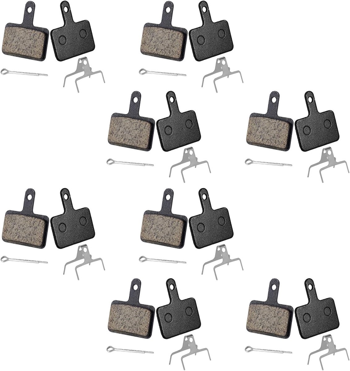 8 Paar Fietsremblokken Compatibel met Shimano, Premium Fietsremblokken Vervangende Fietsschijfremblokken Fietsaccessoires voor Mt200 M525 M515 T615 T675 M505 M495 M486 M485
