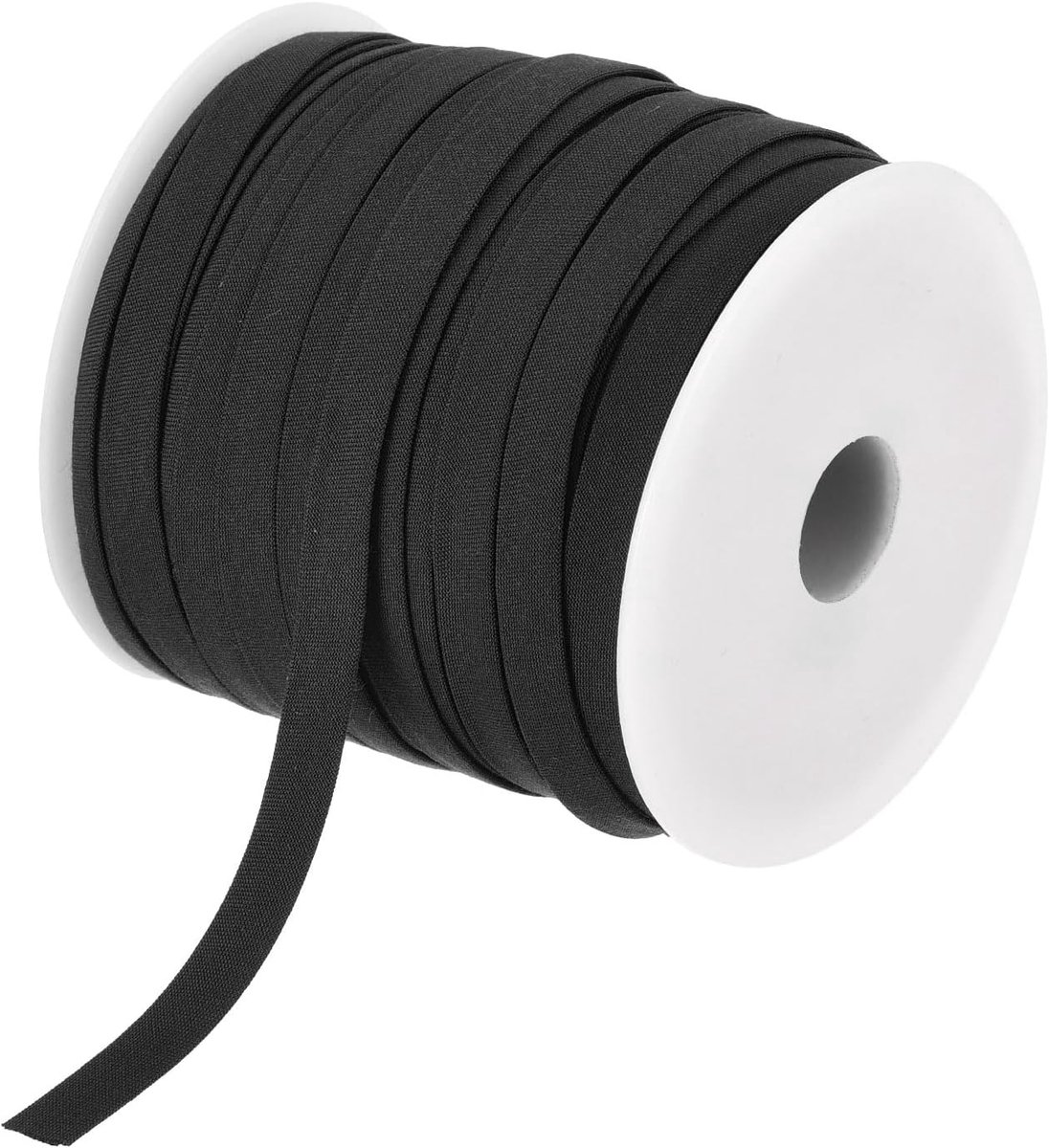 6 mm katoenen keperband katoenen band zoomband om te naaien, quilten, omzetten handwerk (grijs zwart 50 yards)