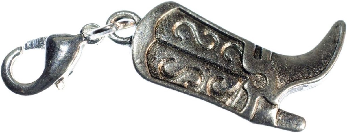 Cowboylaarzen, charmarmband, westernlaarzen, cowboy cowgirl, handgemaakte modesieraden, verzilverde kettinghanger, bedelarmband, hanger voor armband, 15mm, Metaal Katoen, Geen edelsteen