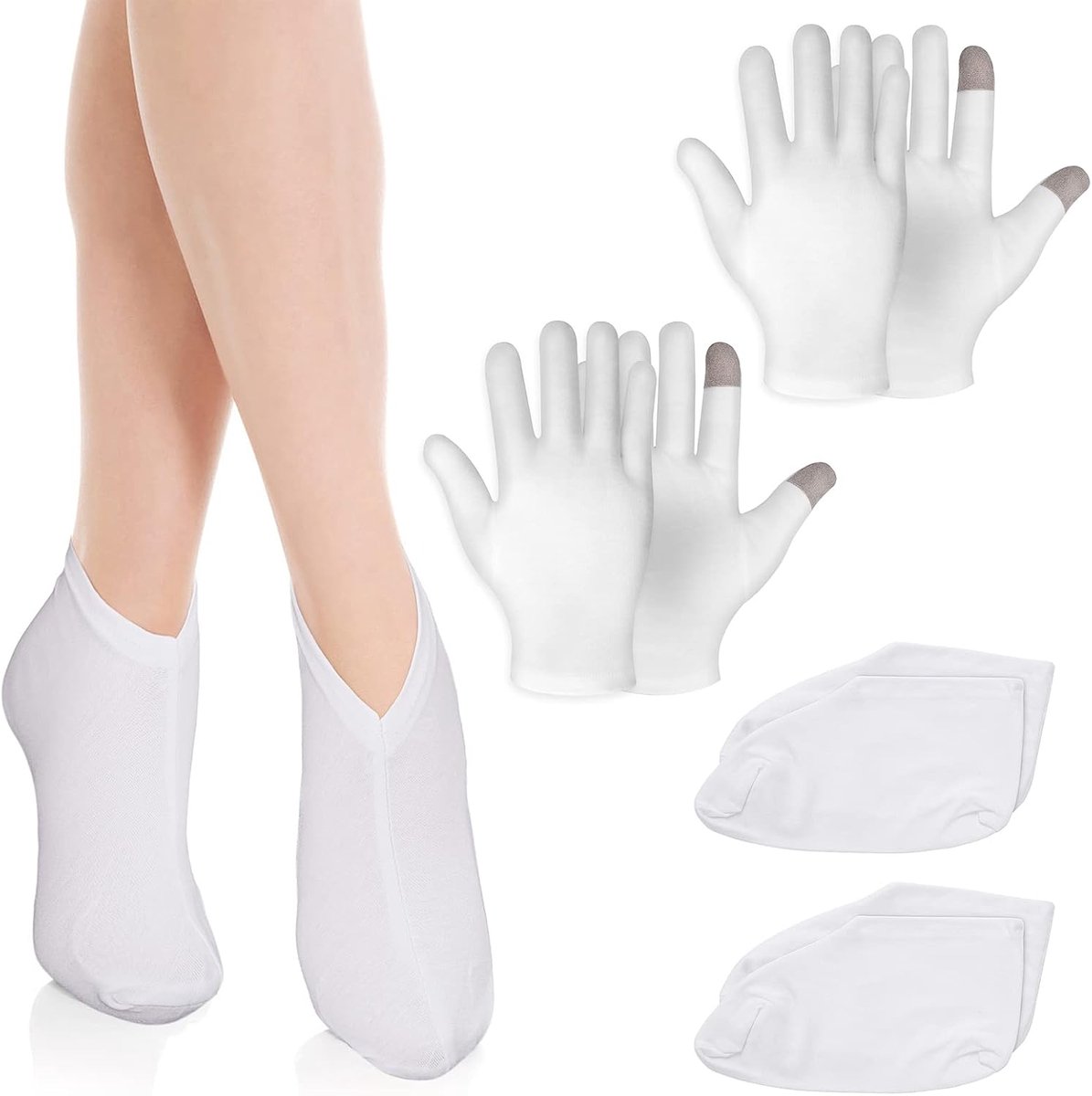 Vochtinbrengende sokken voor nacht, cosmetische vochtinbrengende sokken voor heren en dames