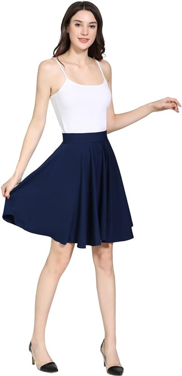 Dames Meisjes Flared Casual Mini School Tennis Skaters Casual Dansrok Met Shorts