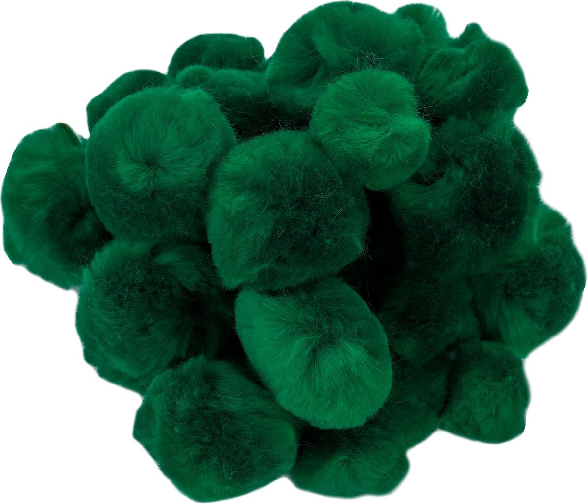 - C60487 - set met 24 pompons Ø20, 35, 40 mm - kleur groen - van textiel - voor het maken van glitterslingers creatieve vrije tijd korte kleding decoratie naaien kleding