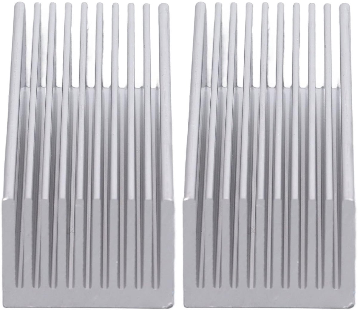 koellichaam, compact formaat 2 stuks 100x40x30mm eenvoudige installatie corrosiebestendige koelvinnen voor voedingsbord voor elektronische chip(Zonder lijm)