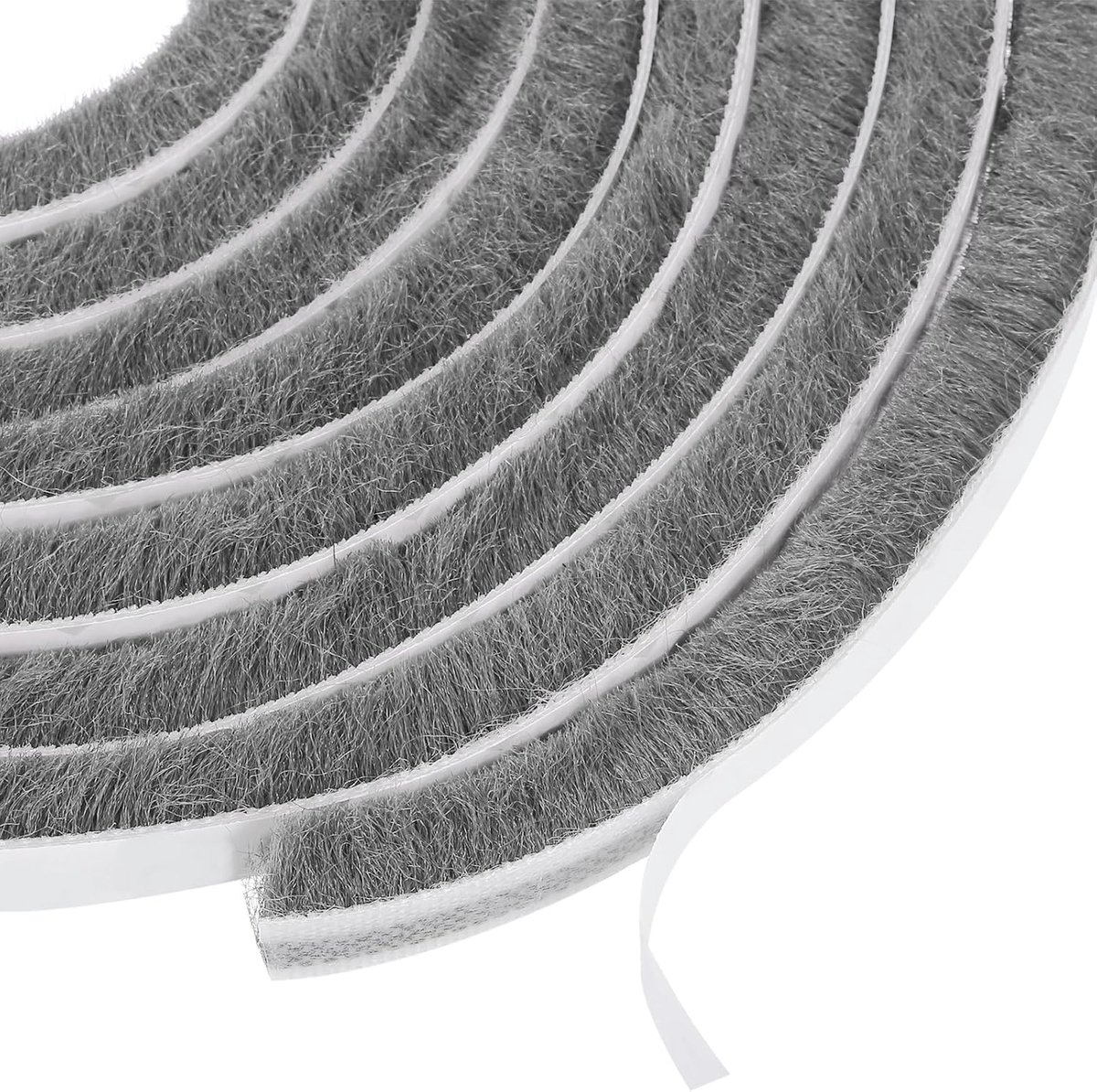 Stapel weerstrippen, zelfklevende weerstrippende borstel, pluizige deur weerafdichtingsstrip, isolatie voor raamdeurframe, grijs (33 ft Lx3/8 "Bx5/8 "H)