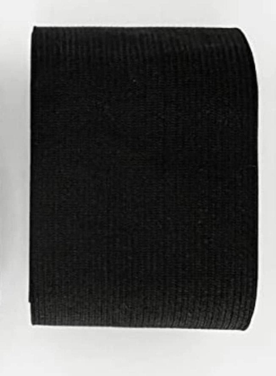 Elastische naaiband, 2 m, elastische band, plat en breed, voor kleding, handwerk, naaien, zwart (332, 50 mm x 2 m)