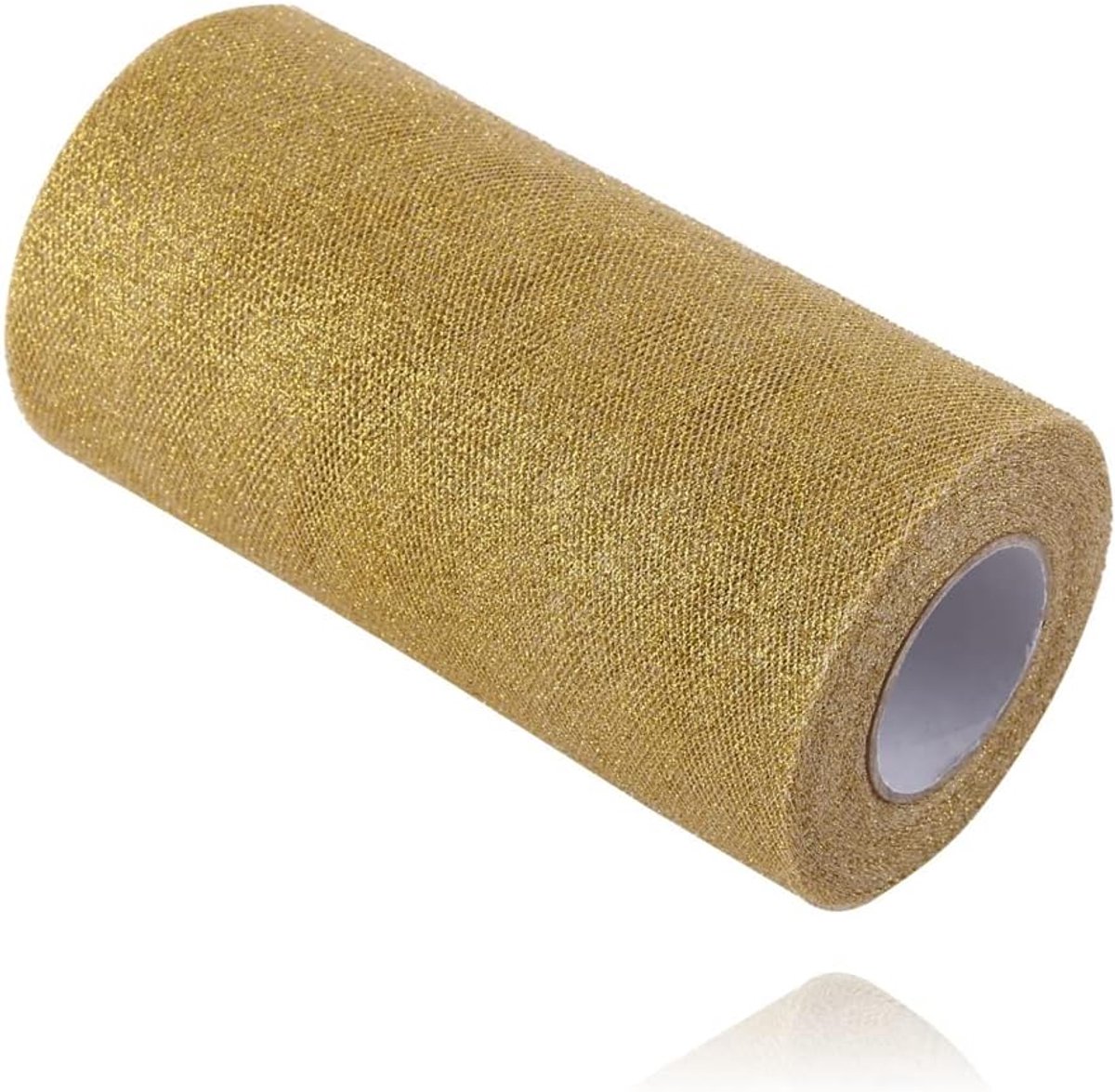 tule rol tutu goudkleurig tutu 15 cm x 25 m, rol tule lint, goudkleurig en glitter, voor bruiloftsdecoratie, doe-het-zelf, tafelloper, tutu-rok, Tischläufer gold glitter tulle Wstążki