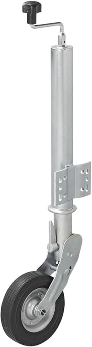 Steunwiel 60 mm stalen velg met massief rubberen banden 200 x 60 mm inklapbaar