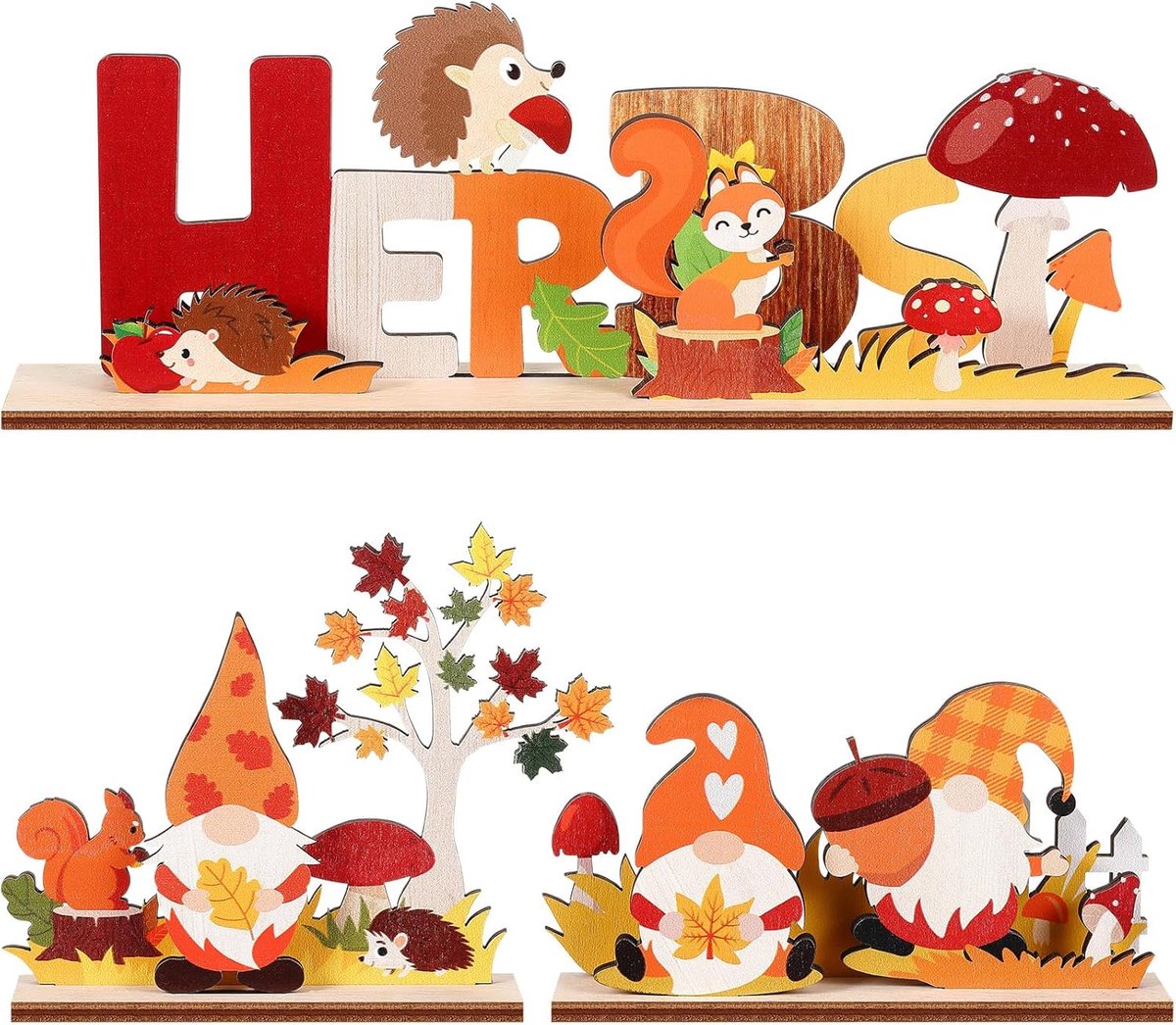 Herfst Decoratie Hout Hout Stand Herfst Decoratie Buiten Binnen Tafeldecoraties voor Herfst Thanksgiving Day Feest