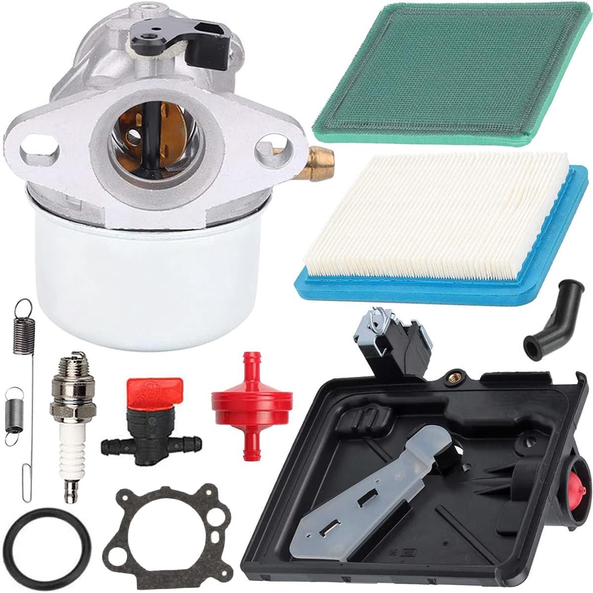 799868 carburateur voor Briggs & Stratton 498170 799872 694202 497586 498254 790821 124T02 124T05 124T07 126M02 1297000 12 V 8 V 00 12C700 kleine 4-takt motor met luchtfilterbasis