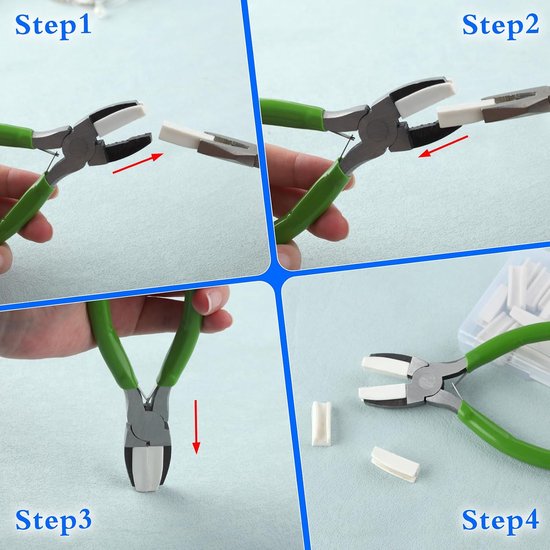 Tang vervanging tips - Paar van 12 kaken voor sieraden maken tang - gladde kaak sieraden tool — afbeelding 4