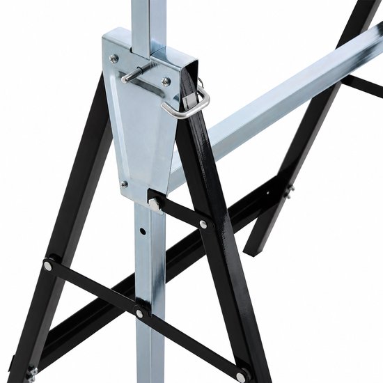 Sello! schragen – zaagbok – werkbok – 2 stuks – verstelbaar – max draagvermogen 200kg – verstelbaar 80 tot 130cm – opvouwbaar – staal — afbeelding 3