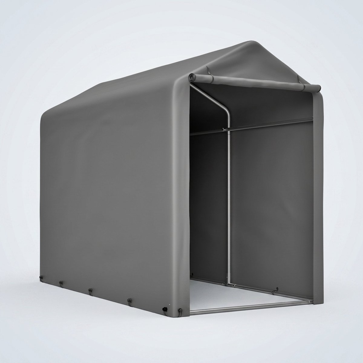 Fietstent - Fietsgarage - Fietsoverkapping - Opbergtent - Verzinkt Stalen Frame - 170g PE Zeil - Waterdicht - Tuin Terras - 187x100x160 cm - Donkergrijs