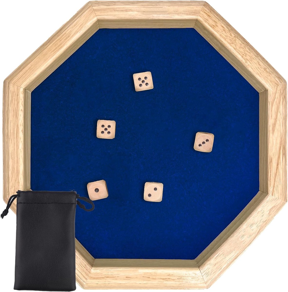 Dobbelstenen baan, 30 cm / 11,81 inch houten bord, bord, dobbelstenen spoor en riemen, geschikt voor dobbelstenen bord voor DND en RPG tafelspellen
