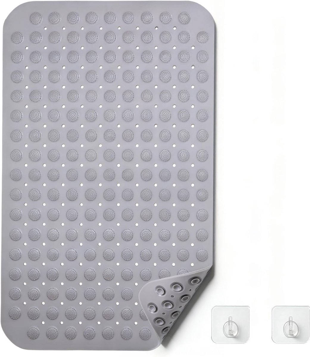 badmat, 78 x 46 cm, antislip, voor badkuip, BPA-vrij, antislip, schimmelbestendig en machinewasbaar, badmat