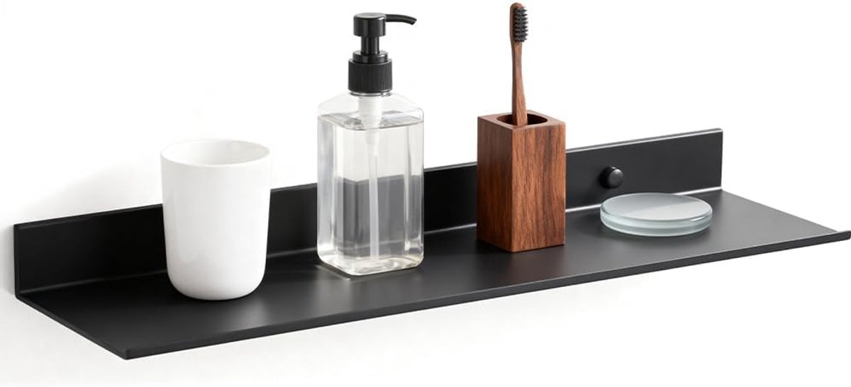40 cm Wandrek Metaal Hangendrek 40 * 12cm Boekenkast Zwart Zwevendrek Fotolijst Wandhouder Rekken Planken Houder Keukenrek Wand voor Woonkamer