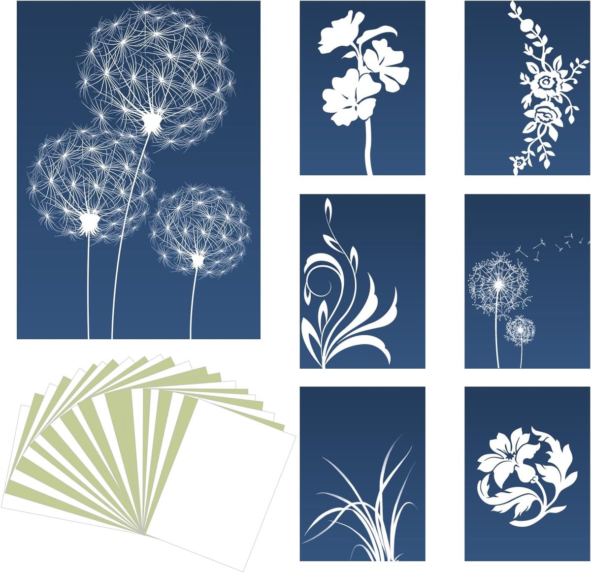 24 Vellen A5 Cyanotype Papier, Gevoelig Zonneprintpapier voor Cyanotype Kit, Zonlicht Gereactiveerd Kunstpapier voor Fotografie, Wetenschap en Creatieve Projecten