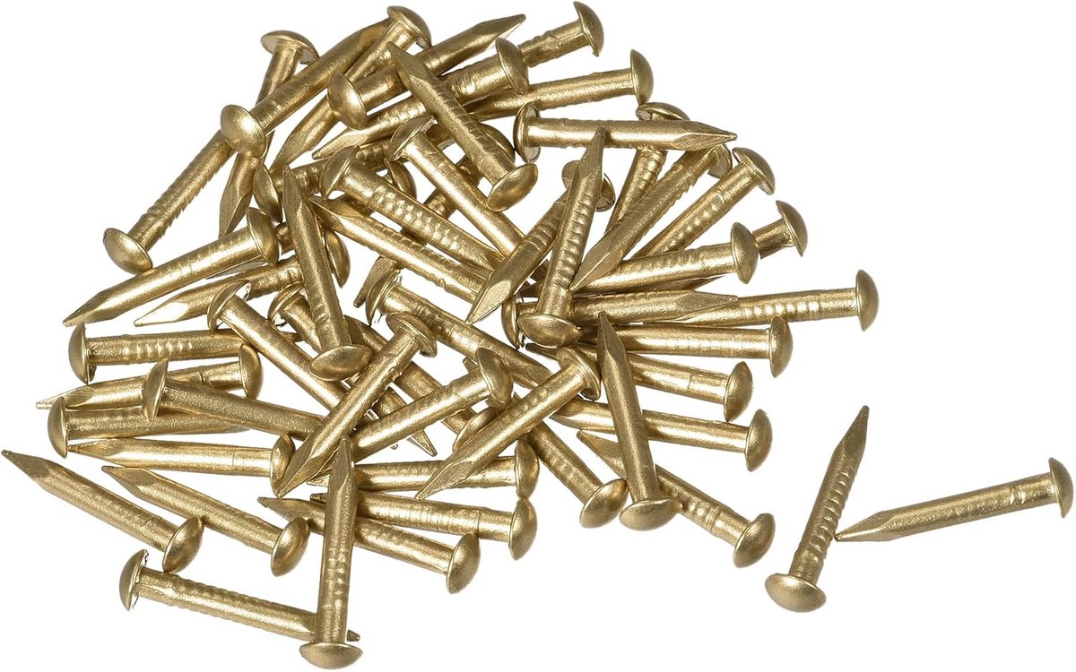 Kleine kleine messing spijkers 2 x 15 mm voor DIY decoratieve foto's houten kisten huishoudelijke accessoires 50 stuks