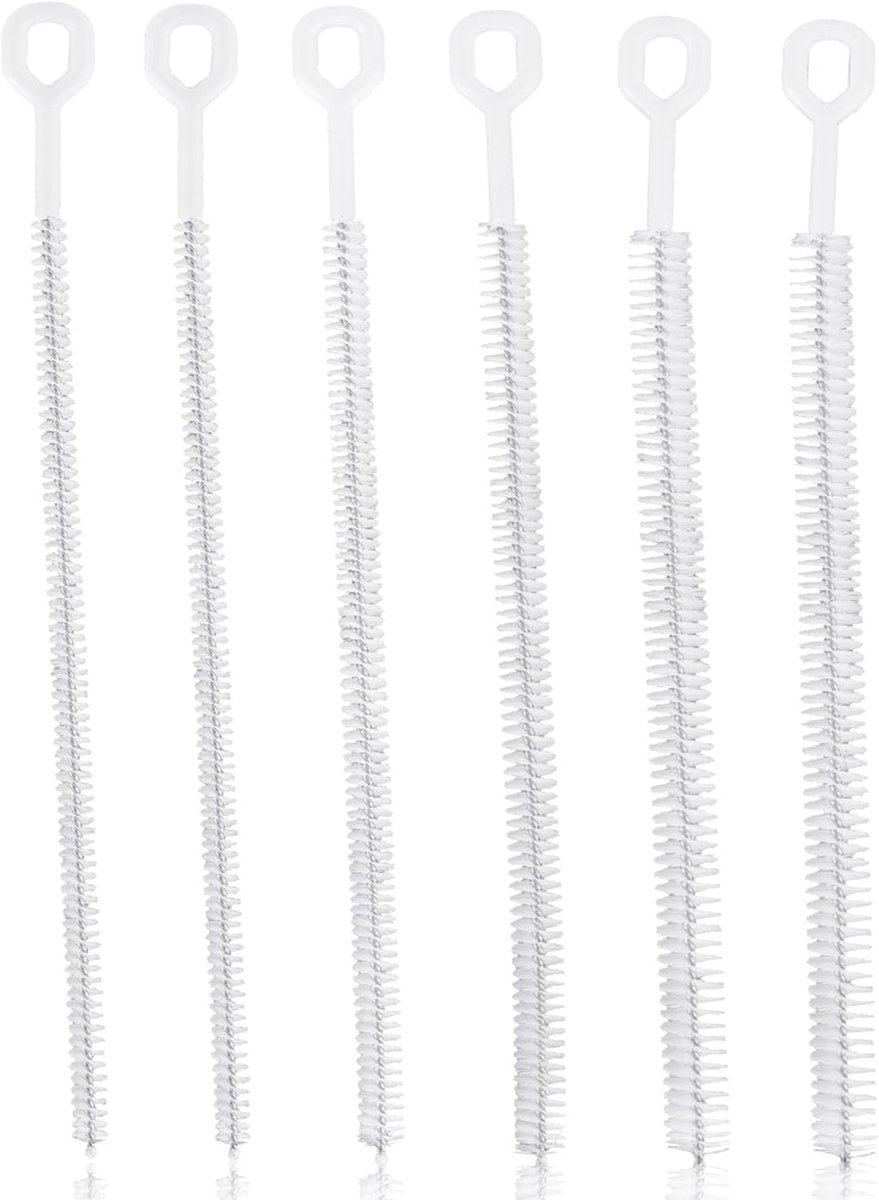 6 stuks 12,5 inch extra lange volledige borstel dekking flessenreiniger borstels herbruikbare reinigingsaccessoires voor waterflessen tuimelaars Sippy Cup Tube Gap
