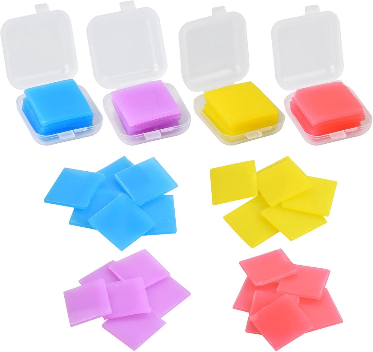 Set van 24 diamantschilderijwas, diamantkunst, lijmklei, kleurrijke diamantschilderset met opbergdoos voor doe-het-zelf schilderen, borduurwerk en gereedschapsset (1 x 1 inch)