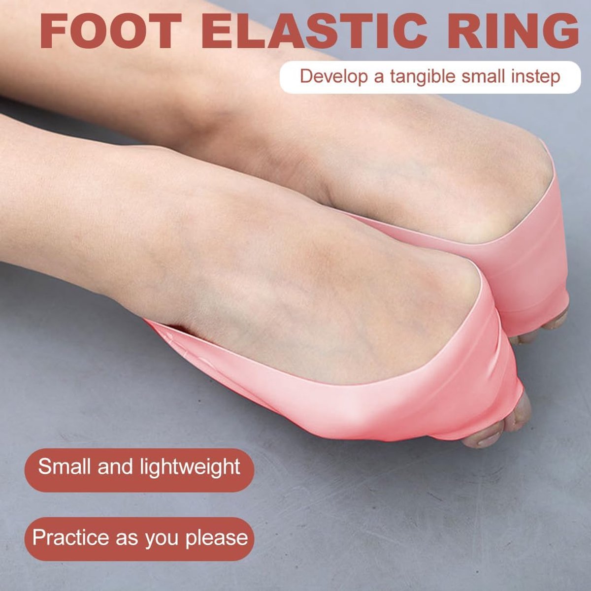 elastische banden, 1 x elastische wreefband van latex voor ballettraining (roze)