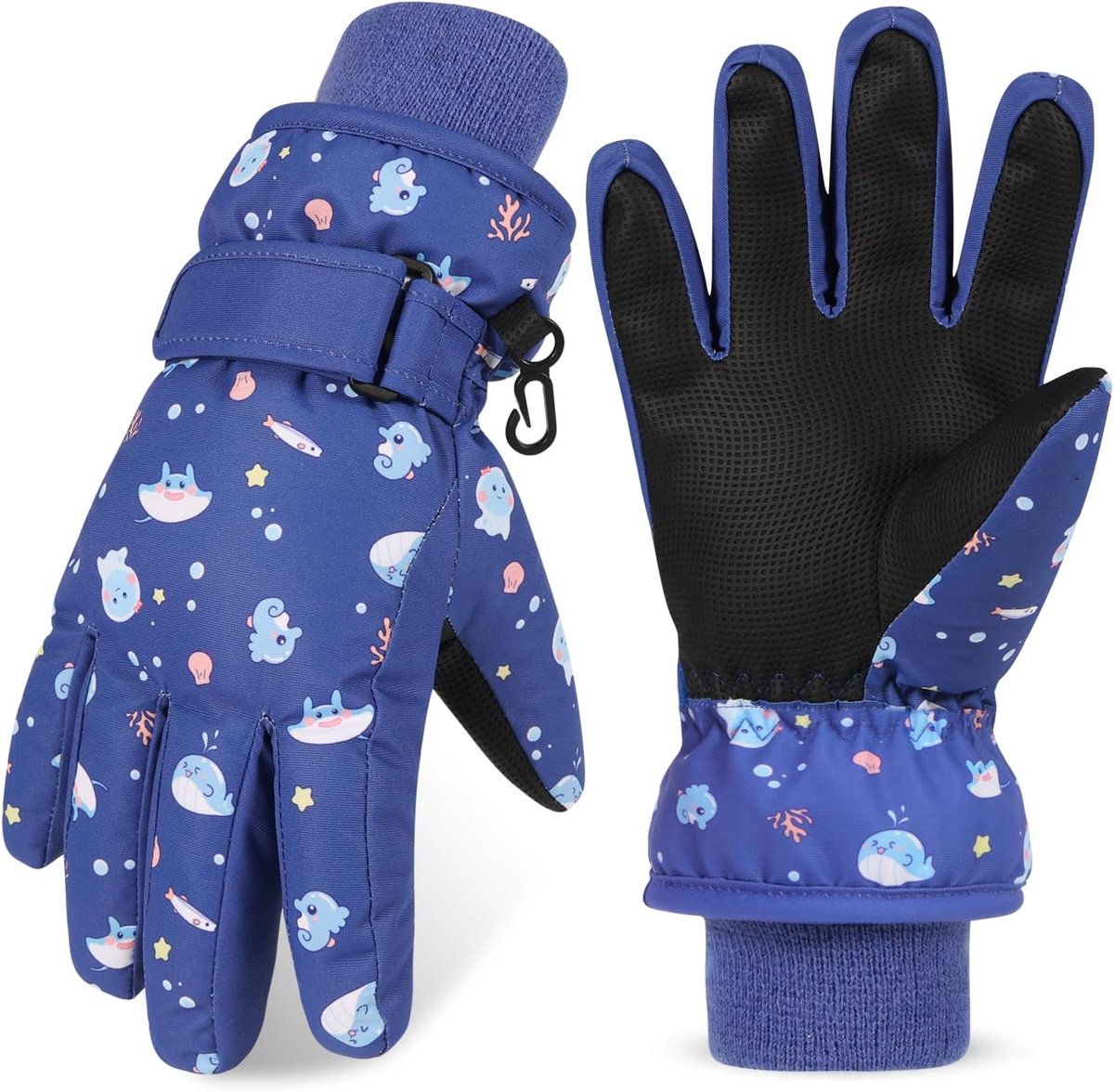 Handschoenen voor kinderen, warme winterhandschoenen, waterdicht, winddicht, voor meisjes en jongens van 4 tot 6 jaar bij snowboarden, fietsen en outdoorsporten