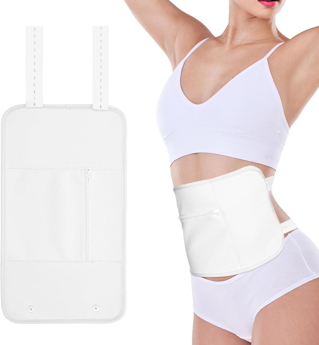 Ricinusoliepakket, herbruikbare ricinusolie pack wrap kit, biologische ricinusolie compressie wrap voor lever detox met opbergzak, ricinusolie wrap machine wasbaar anti-olielek (olie niet