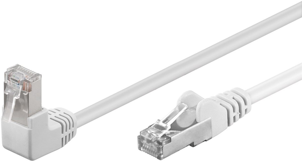 FTP CAT5e Gigabit Netwerkkabel - 1 kant haaks - CCA - 5 meter - Wit