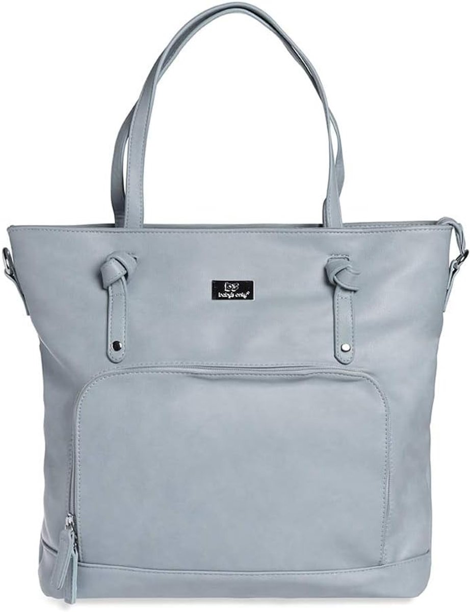 Verzorgingstas - Poederblauw - Inclusief verschoonmat, pouch & thermosfleshouder - Perfect voor onderweg - ShopVlot