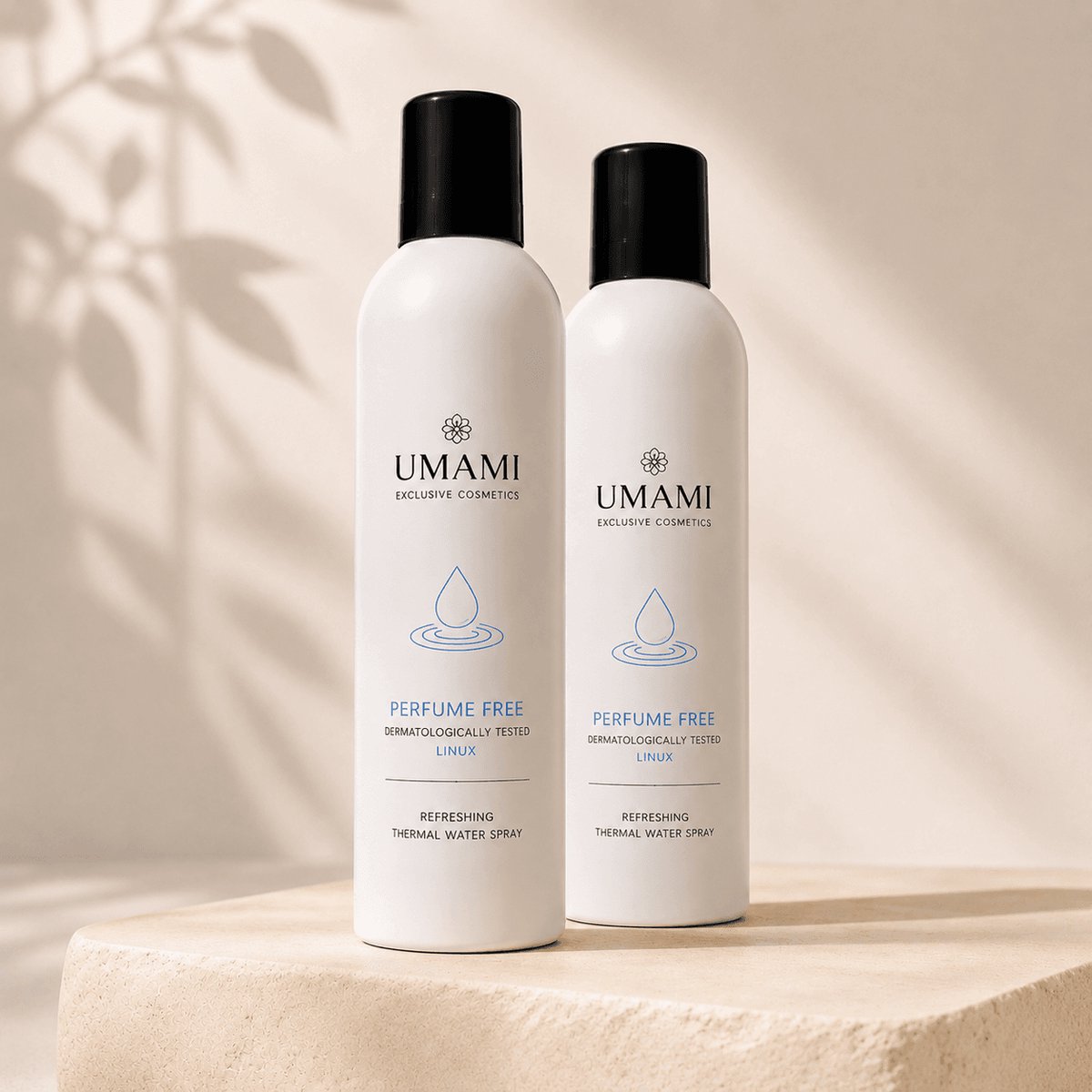UMAMI - Thermaal Water Spray Duo - Gezichtsmist - Parfumvrij met Hyaluron - Vegan - Voordeelset 2 x 300 ml