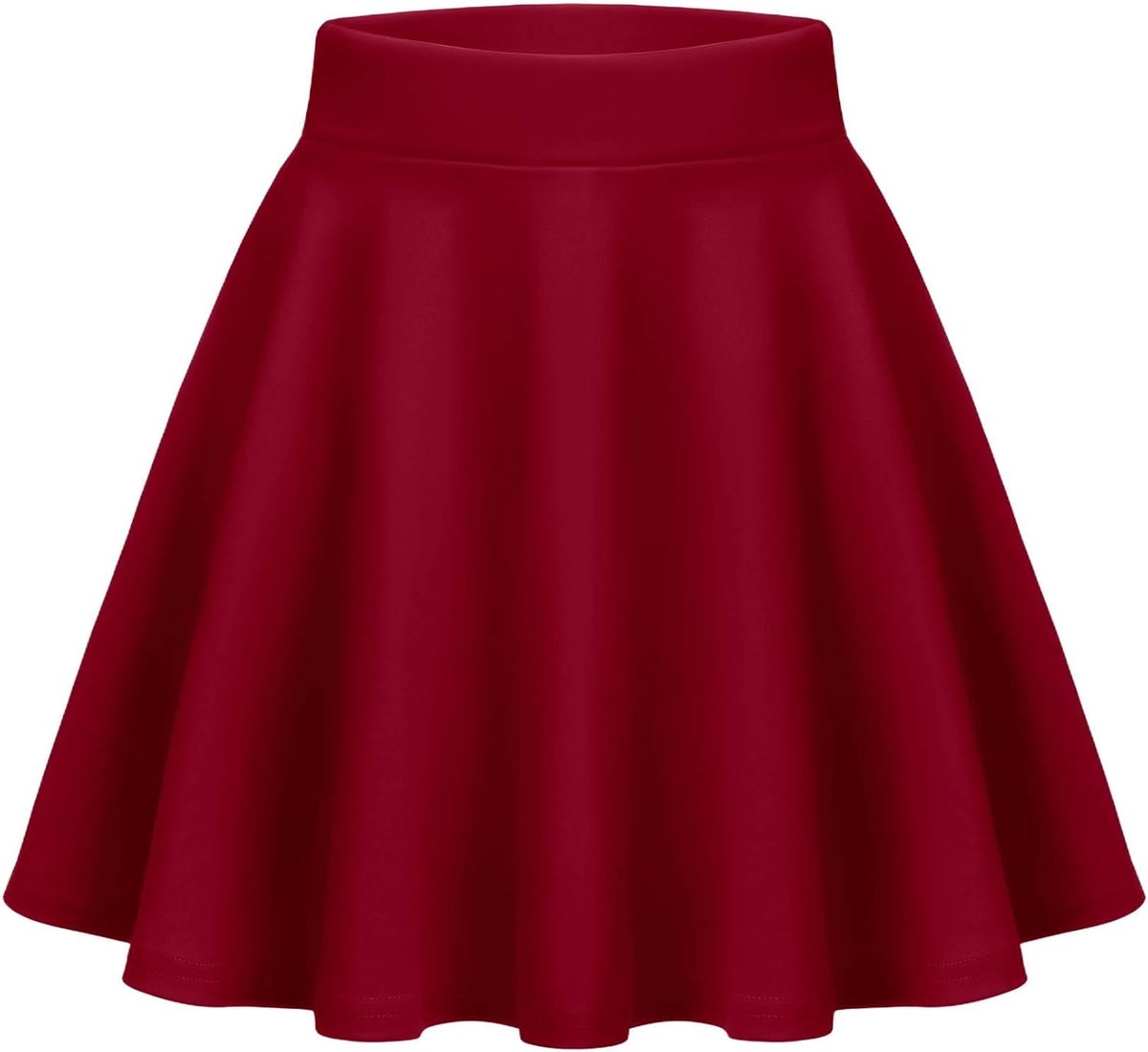 Damesrok, basic solide, mini-skaterrok, zomer, kort, klokrok, veelzijdig, rekbaar, hoge taille, A-lijn, tennisrok, dansrok | Hoge taille, minirok, elastische tailleband, tennisrok, dansrok, festival/party/rave-outfit, XS-XXL