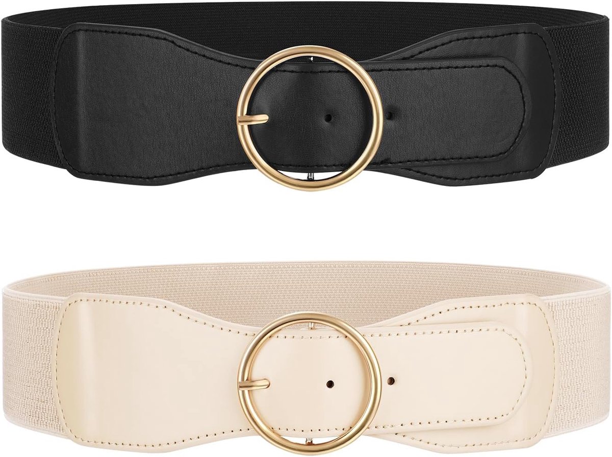 Elastische tailleriem voor dames, vintage, brede riem voor jurk, modieuze rekbare cinch-riem
