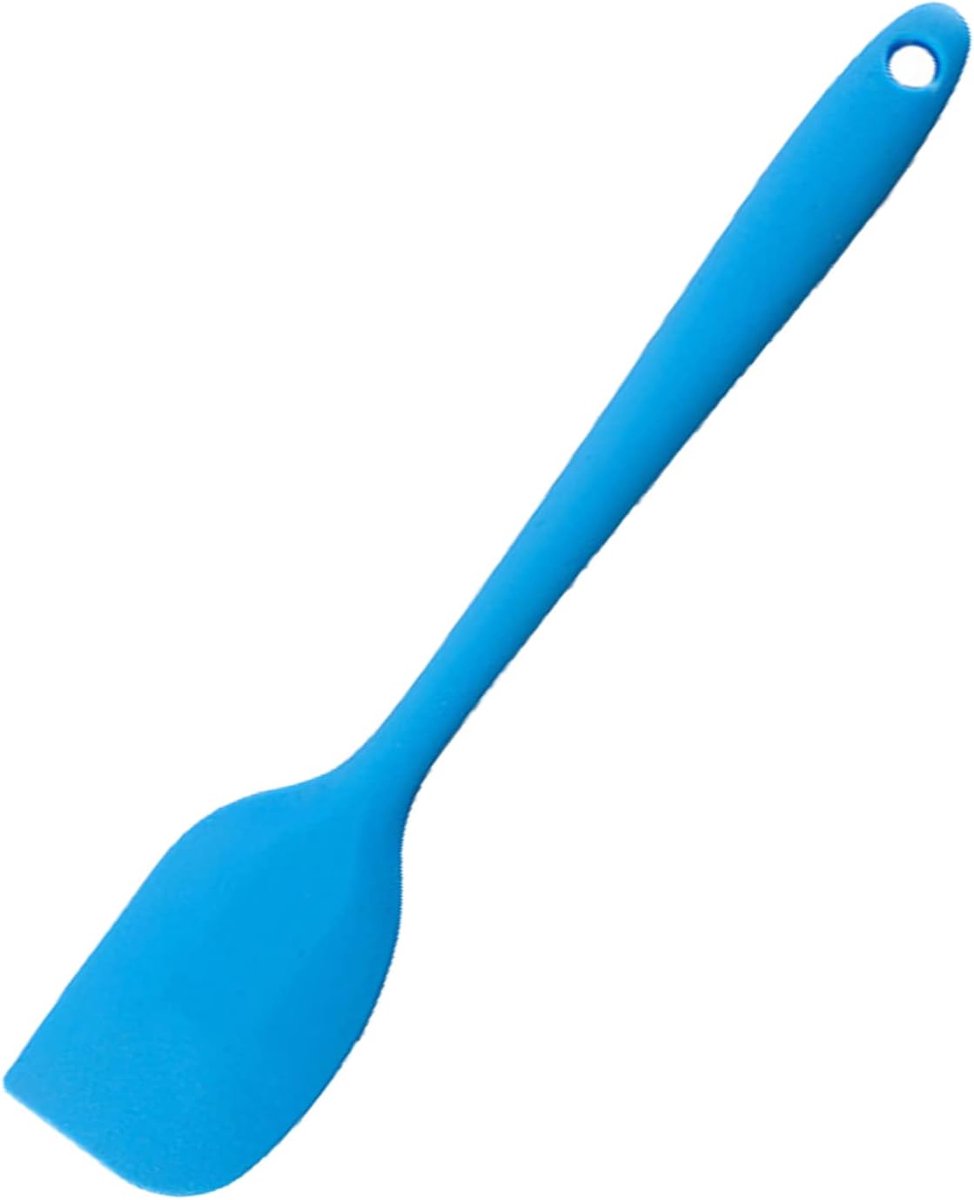 spatel, spatel deegschraper, deegschraper siliconen, hittebestendig, voor koken, bakken en roeren, vaatwasmachinebestendig en gemakkelijk te reinigen (blauw)