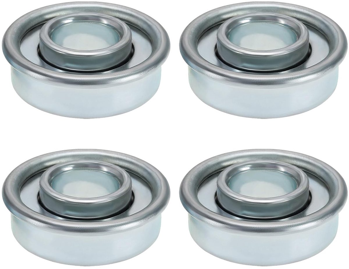4pcs Lawn Mower Wheel Bearings Lawn Tractors Bearing 28.6mm OD 12.7mm ID Silver