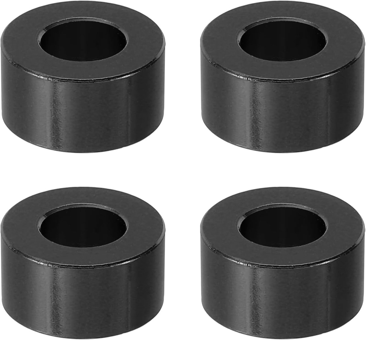 M8 Aluminium Afstandhouder, 4 Stuks Metalen Afstandhouders Aluminium 8,2 mm ID x 16 mm OD x 8 mm L Aluminium Afstandhouder Schroef Onderbreker Rond voor 1/3 inch of M8 Schroef Bouten, Zwart