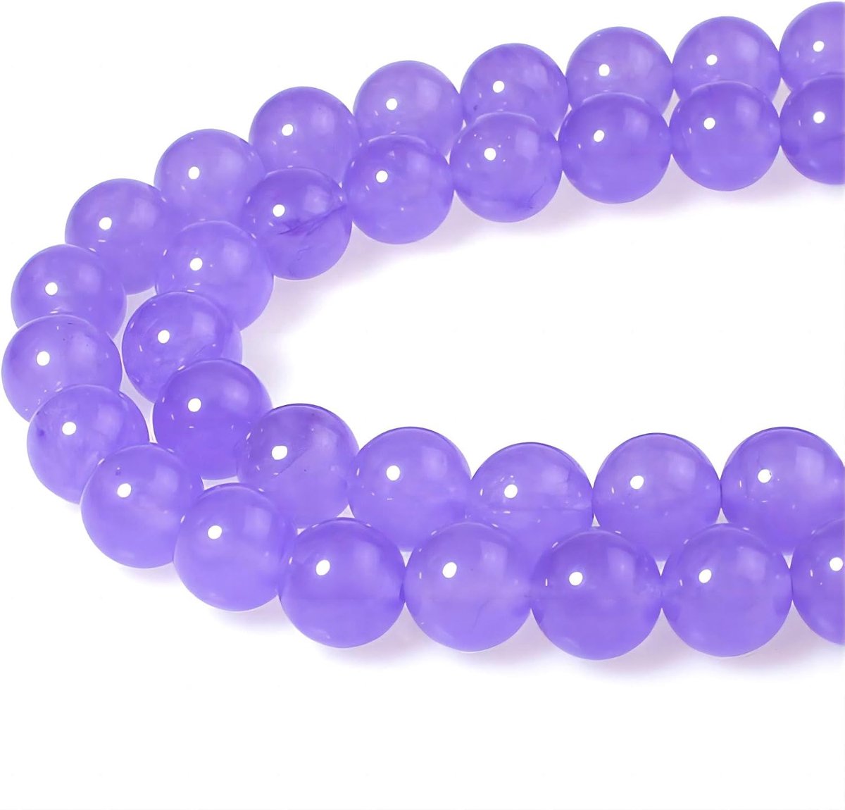 Kralen Lavendelpaarse Jade Ronde Losse Halfedelsteen Kralen Voor het Maken van Sieraden Armbanden Kettingen