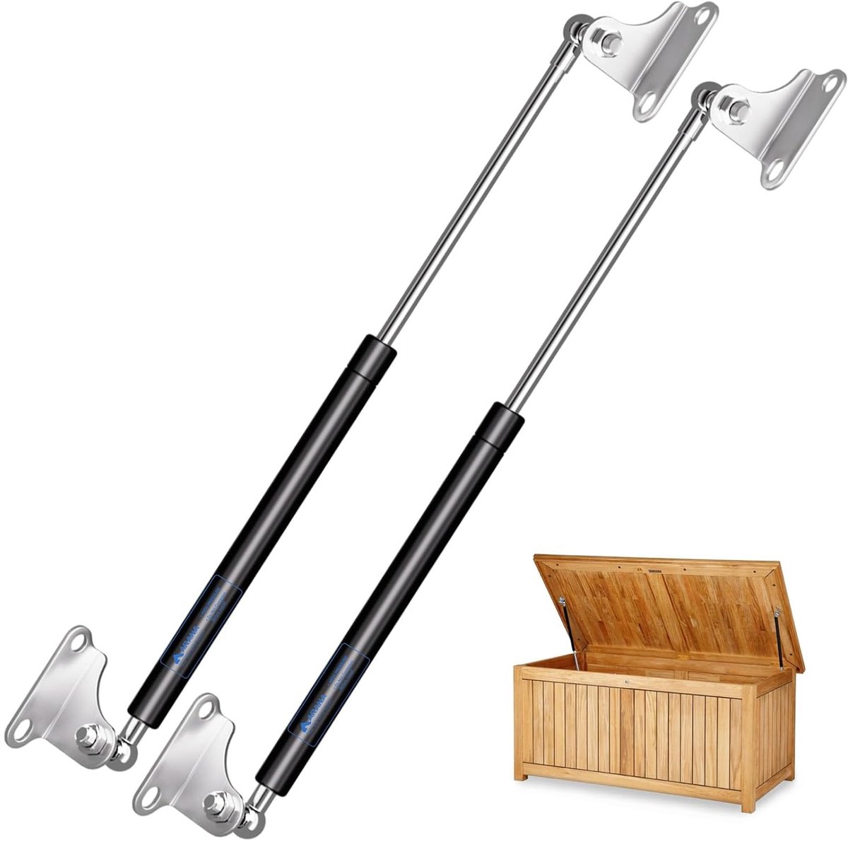 Gasveren voor Heavy Duty Ottomaanse Bed Floor Luik Deur Bin Opslag Keukenkast en DIY Projecten 43cm gasveer lift ondersteuning schok met montagebeugels, 2 STKS