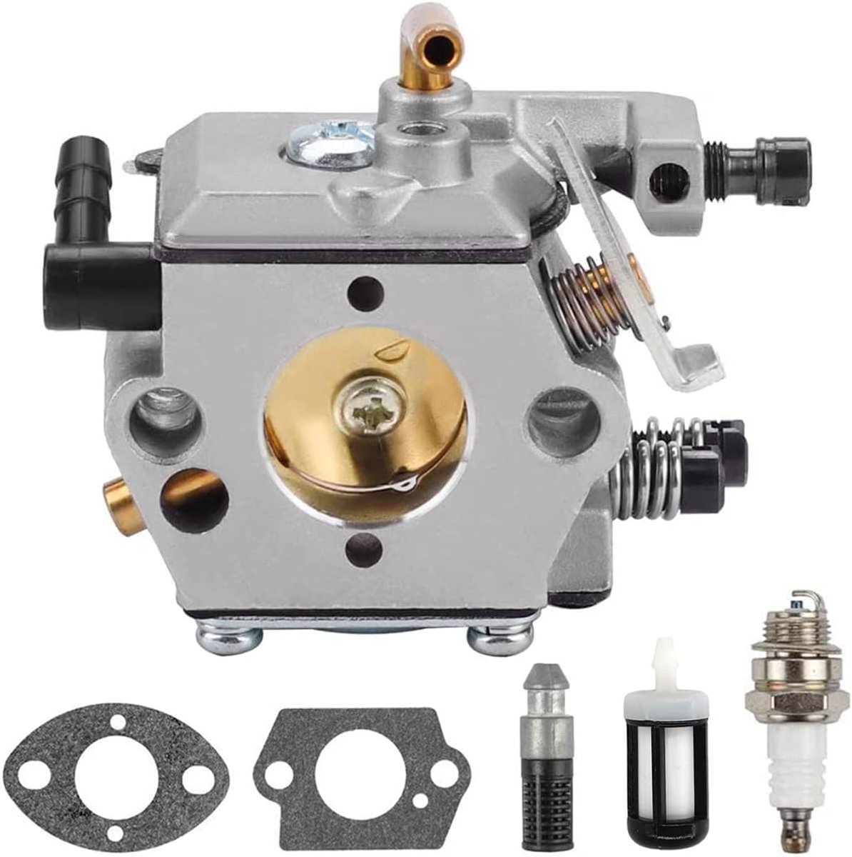 Carburateur voor Stihl 024 026 024AV 024S MS240 MS260 PRO kettingzaag, 1121 120 0611, WT-194, WT-194-1, WT-403A, WT-403B, met pakking bougie