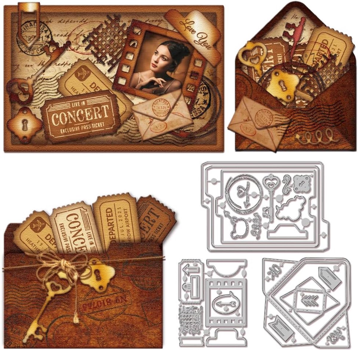 Art Journals Snijmatrijzen Metalen Mapjes Enveloppen Snijmatrijzen Snijmatrijzen voor Kaarten Maken DIY Scrapbooking Decor Embossing Vakantie Decoratie
