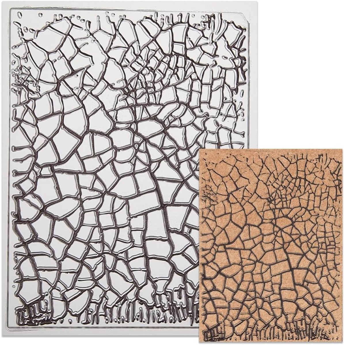 Vintage Crack Clear Stempels Retro Achtergrond Herbruikbare Transparante Siliconen Stempels voor Journaling Kaarten Maken Scrapbooking Foto Album Decoratief DIY