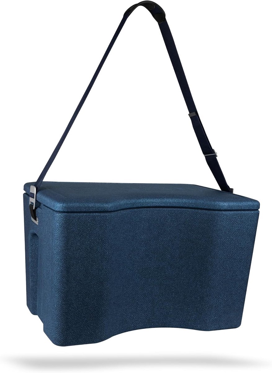 L Multifunctionele boodschappenbox, isolatiebox, ultralicht, robuust, made in Germany, premium kwaliteit, 52 liter, blauw