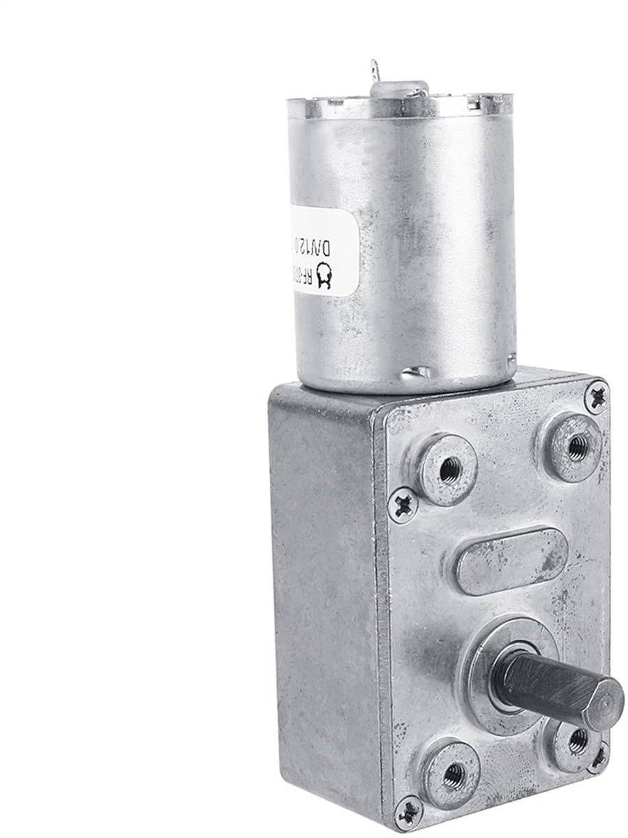 12V Moteur Électrique de Réduction Réversible à Couple Élevé Boîte de Vitesses Motoréducteur à Engrenage à Vis sans Fin 5RPM/6RPM/20RPM/40RPM/62RPM(6RPM)