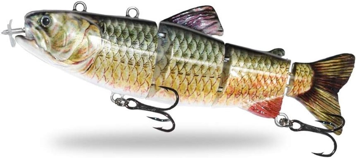 ods kunstaas Robotisch Zwemaas USB Oplaadbare LED Light 4-Segement Multi Jointed Swimbait Inteli Zelfrijdend Elektrisch Vissen Tackle