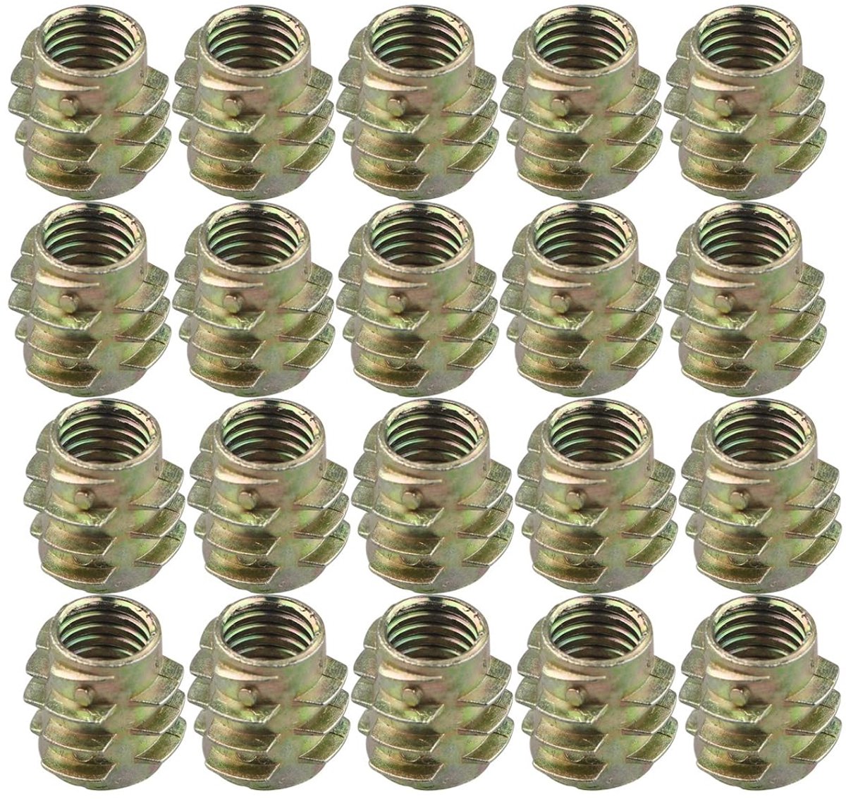 20 STKS M8*13MM Invoegen Notenhout Meubilair Schroeven Flens Zeskant Socket Bevestigingen voor Bedden Kledingkast wieg