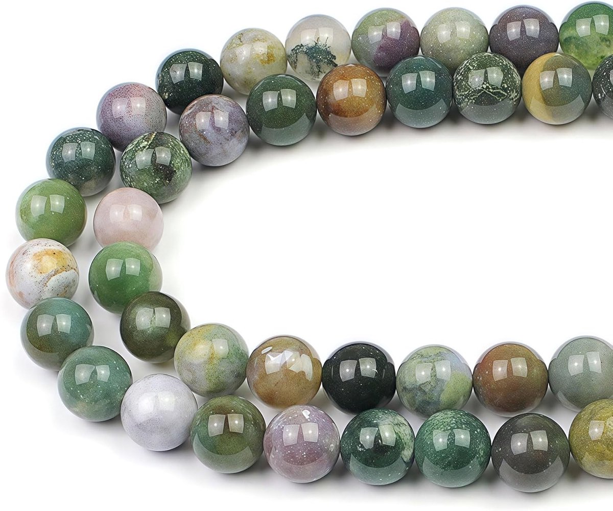 Kralen Indische Agaat Ronde Losse Natuurlijke Halfedelsteen Kralen Voor het Maken van Sieraden Armbanden Kettingen